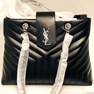 YVES SAINT LAURENT MEDIUM TOTE HANDBAG